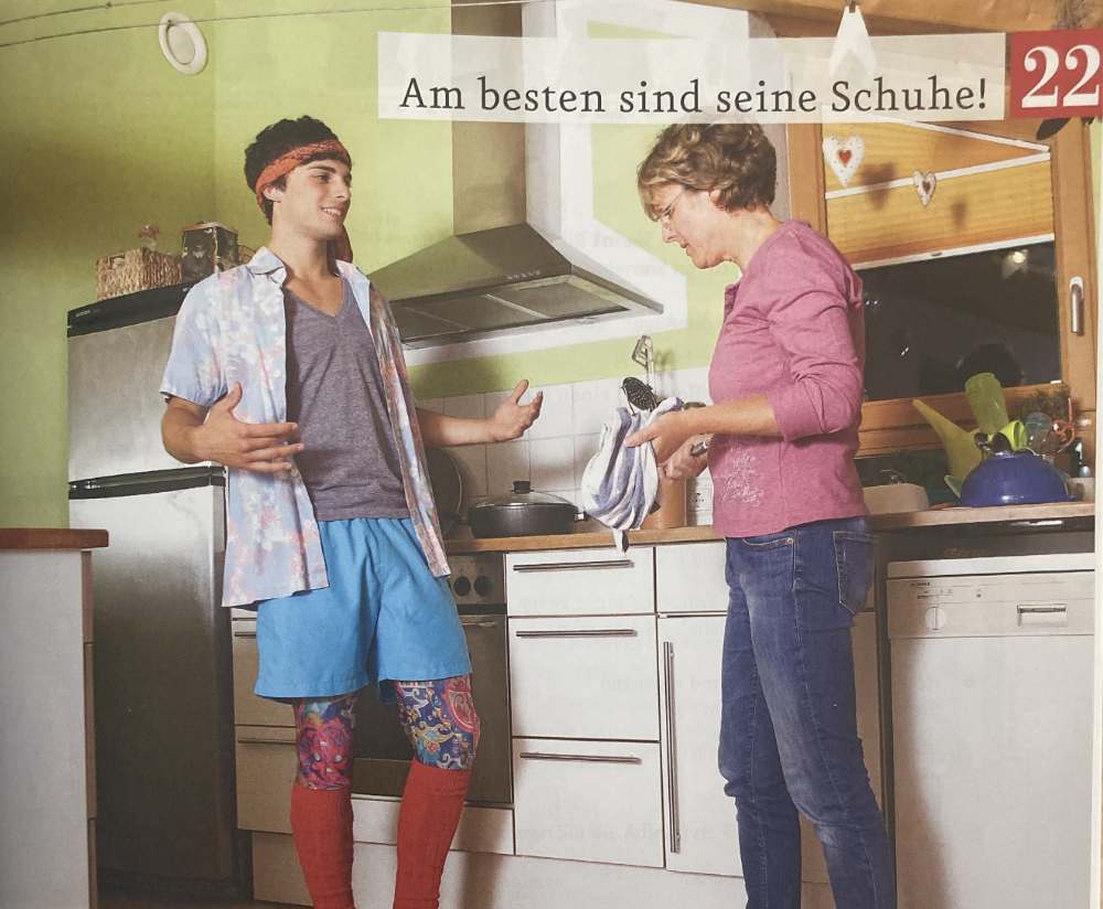 Am besten sind seine Schuhe!
