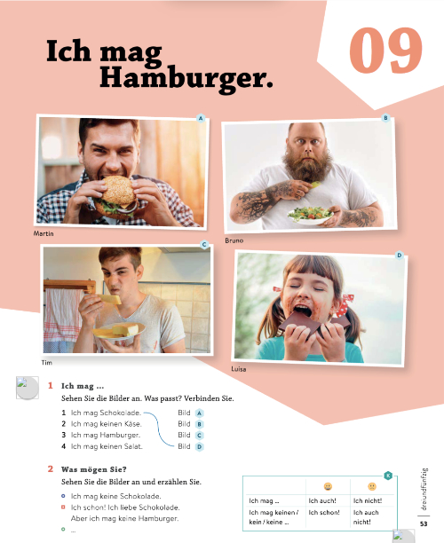 Ich mag Hamburger.