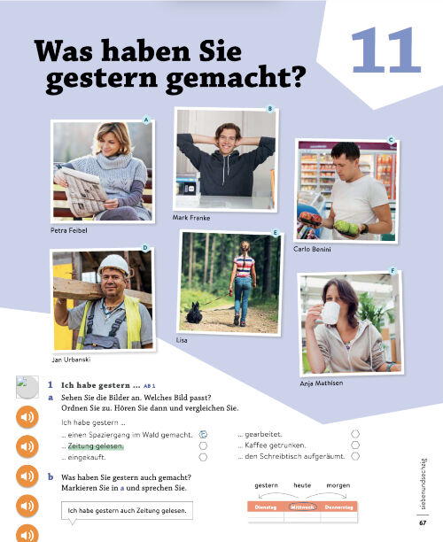 Was haben Sie gestern gemacht?
