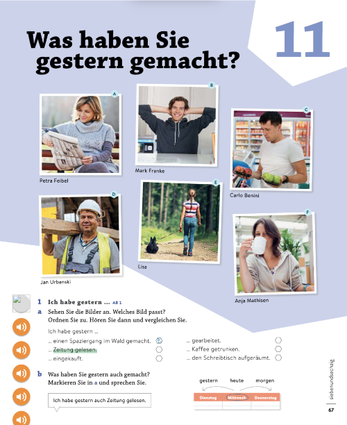 Was haben Sie gestern gemacht?