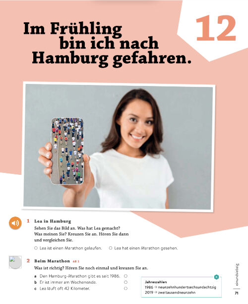 Im Frühling bin ich nach Hamburg gefahren.